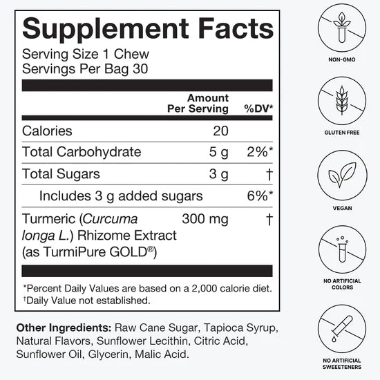 SuperBeets Turmeric Chews